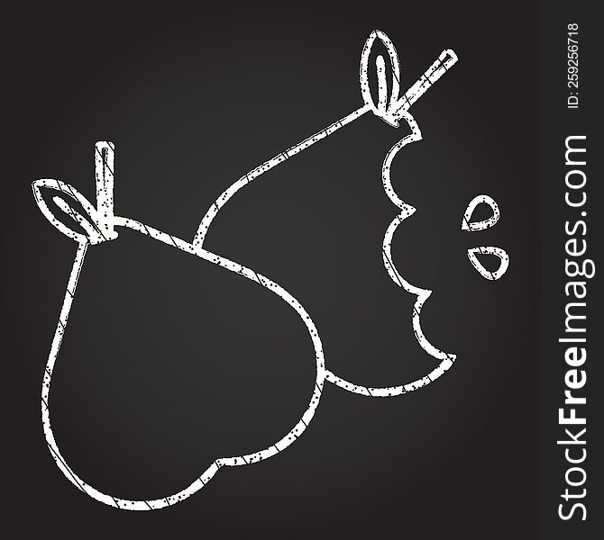 Pears Chalk Drawing
