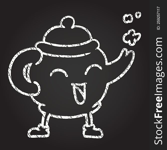 Teapot Chalk Drawing