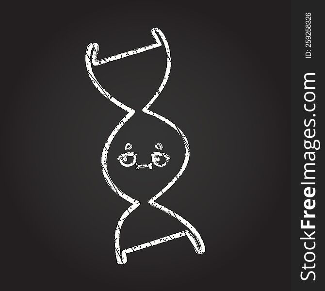 DNA strand Chalk Drawing