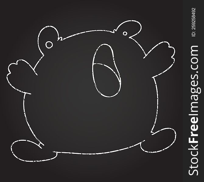 Bear Chalk Drawing