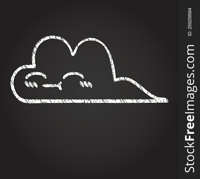 Cloud Drifting Chalk Drawing