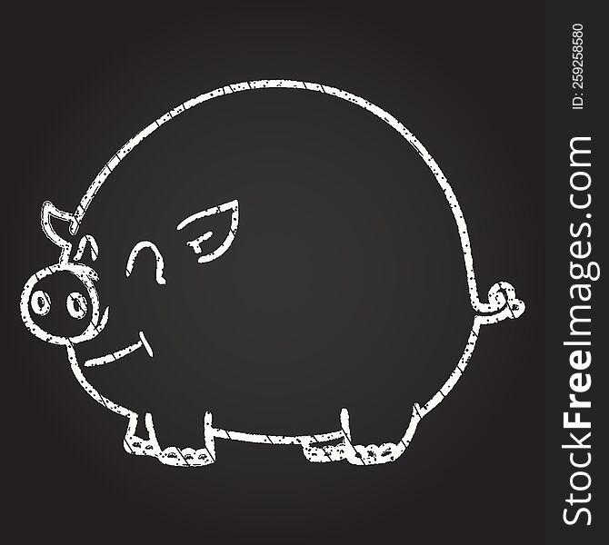 Pig Chalk Drawing