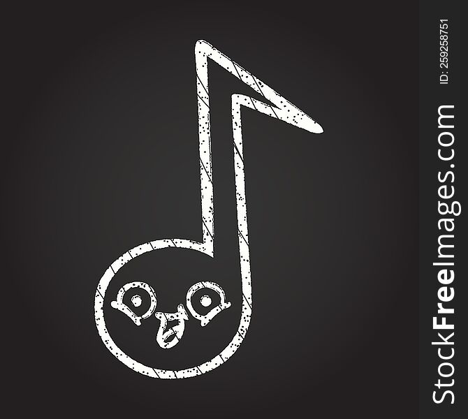 Musical Note Chalk Drawing