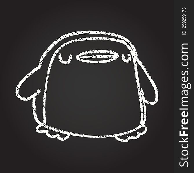 Penguin Chalk Drawing