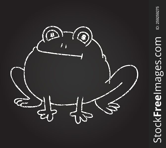Fat Frog Chalk Drawing