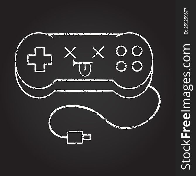 Dead Controller Chalk Drawing