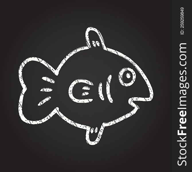 Fish Chalk Drawing