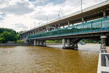 Luzhniki Metro Bridge In Moscow, Russia Stock Photo Luzhniki Metro Bridge In Moscow, Russia Stock Photo