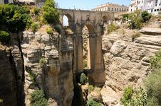 New Bridge In Ronda In Málaga, Andalusia, Spain Stock Images New Bridge In Ronda In Málaga, Andalusia, Spain Stock Images
