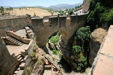 Roman Bridge In Ronda In Malaga, Andalusia, Spain Stock Photography Roman Bridge In Ronda In Malaga, Andalusia, Spain Stock Photography