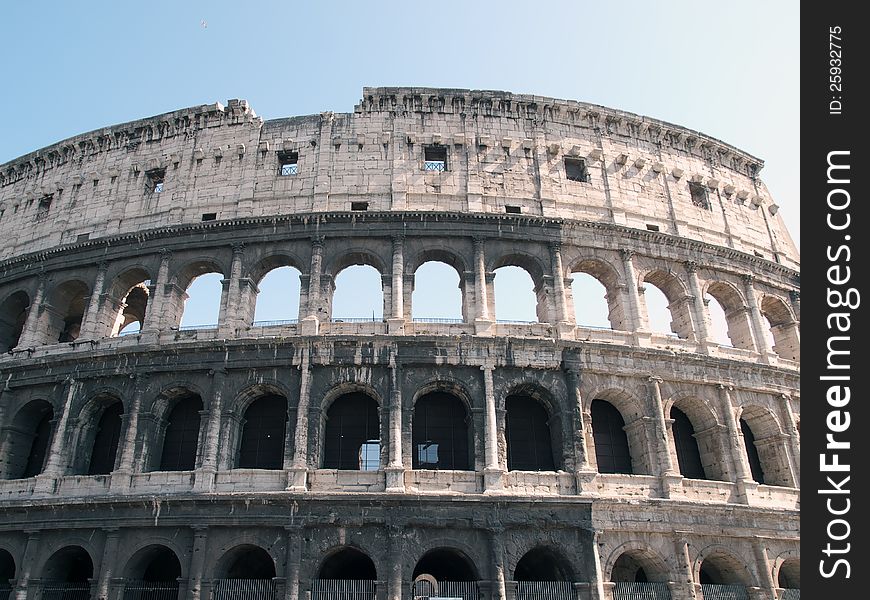 Ancient roman colosseum in Rome.Italy. Ancient roman colosseum in Rome.Italy