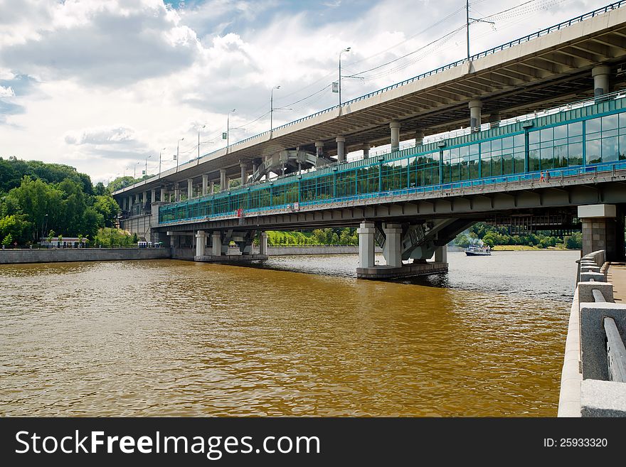 Luzhniki Metro Bridge In Moscow, Russia