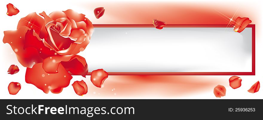 Beautiful red rose with frame for all your messages. Beautiful red rose with frame for all your messages