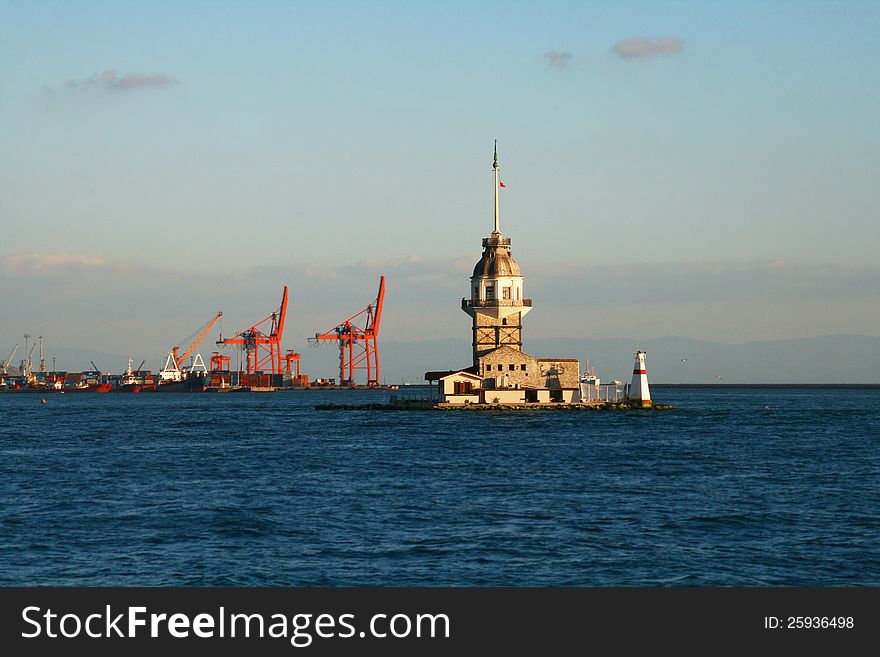 Maidens tower in Istanbul, Turkey. Maidens tower in Istanbul, Turkey