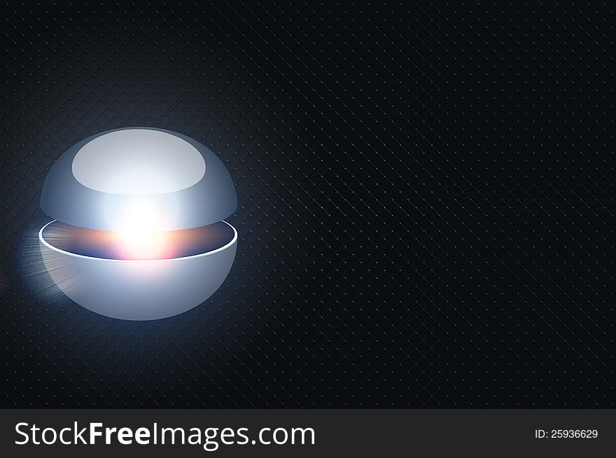 Abstract background with abstract sphere.