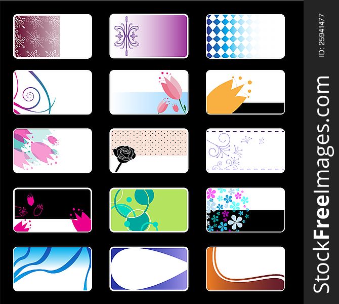 Various business cards design. Various business cards design