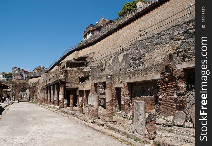 Ercolano buried town in Italy. Ercolano buried town in Italy