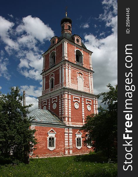 Russia, Yaroslavl region, Pereslavl. Goritskii monastery. Church of the Epiphany with a bell tower. Russia, Yaroslavl region, Pereslavl. Goritskii monastery. Church of the Epiphany with a bell tower.