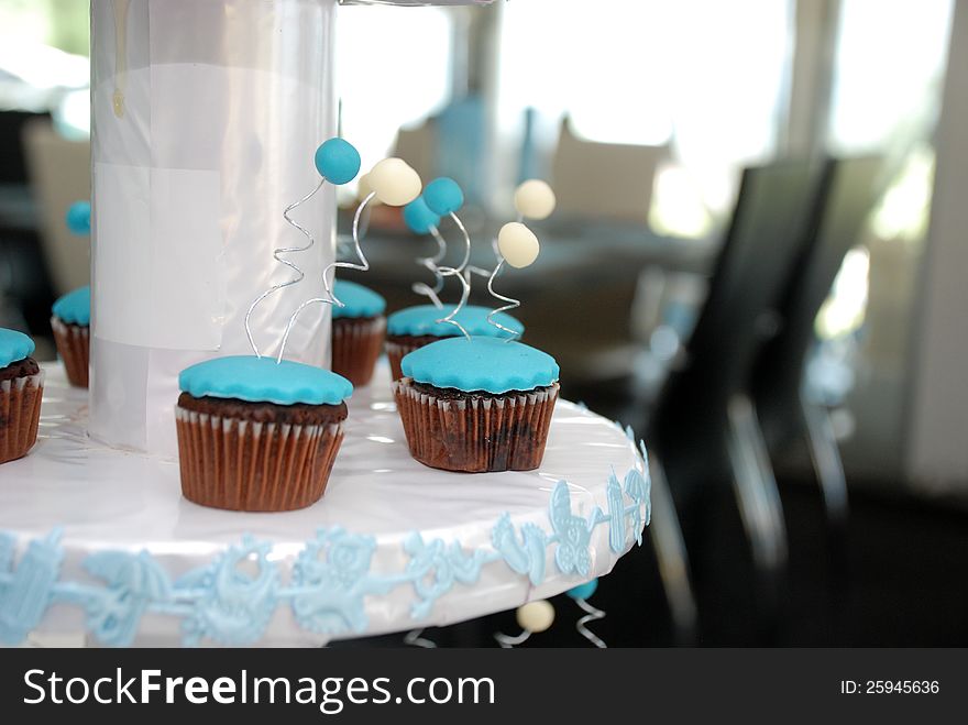 Pic of baby blue cupcakes