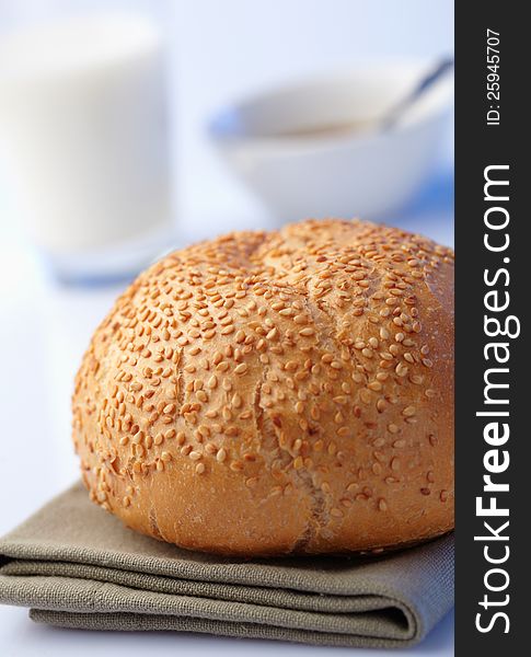 Loaf with sesame and milk