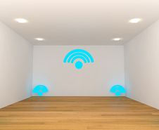 Empty Room With Wifi Royalty Free Stock Images Empty Room With Wifi Royalty Free Stock Images