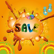 Colorful Summer Sale Template Stock Photography Colorful Summer Sale Template Stock Photography