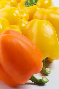 Yellow And Orange Bell Peppers Stock Image Yellow And Orange Bell Peppers Stock Image
