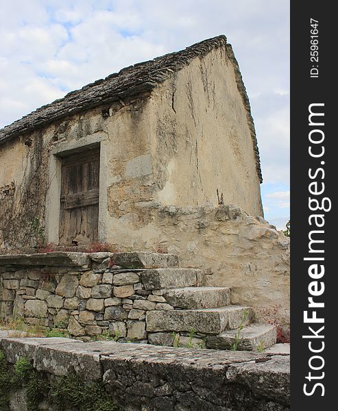 Traditional mediterranean architecture made of stone - Slovenian Littoral. Traditional mediterranean architecture made of stone - Slovenian Littoral