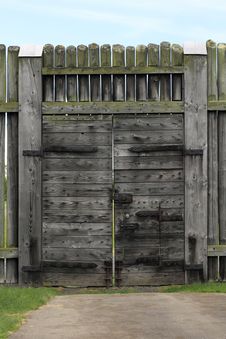 Antique Wood Gate Stock Image