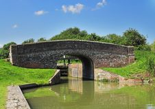 Bridge And Lock On An English Canal Stock Photo Bridge And Lock On An English Canal Stock Photo