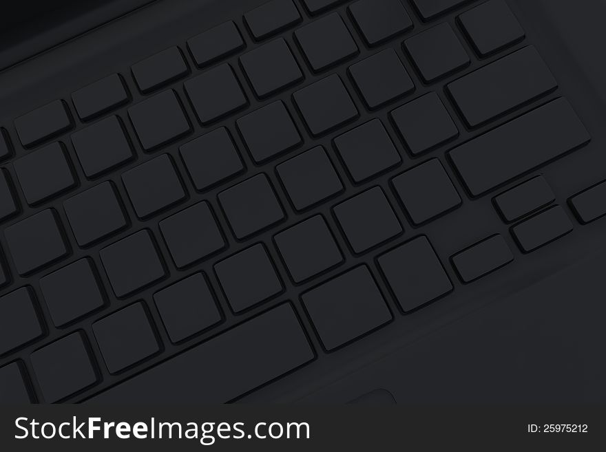 Blank black laptop keyboard background