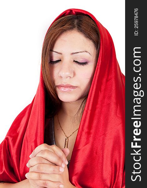 Beautiful woman Arabian Cristian Egyptian pray. Beautiful woman Arabian Cristian Egyptian pray