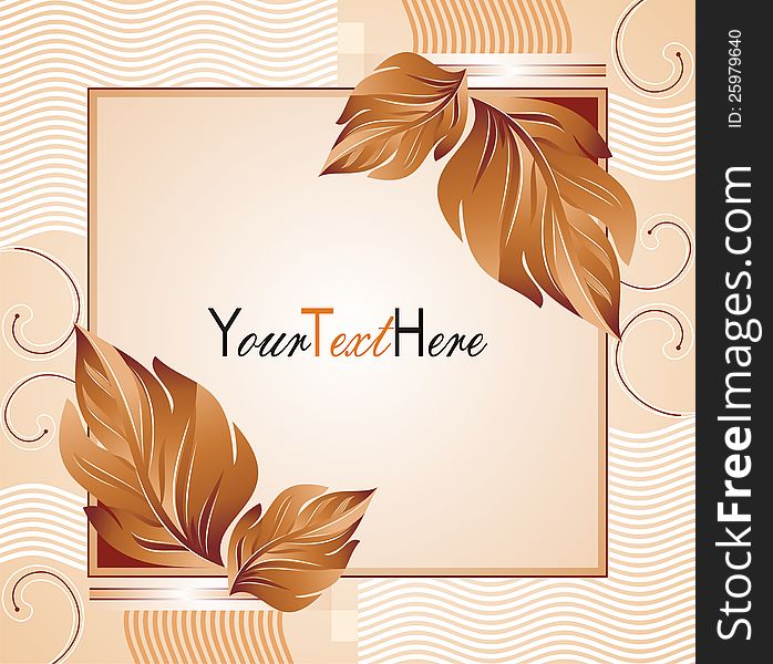 Vector banner with leafs for beautiful designing