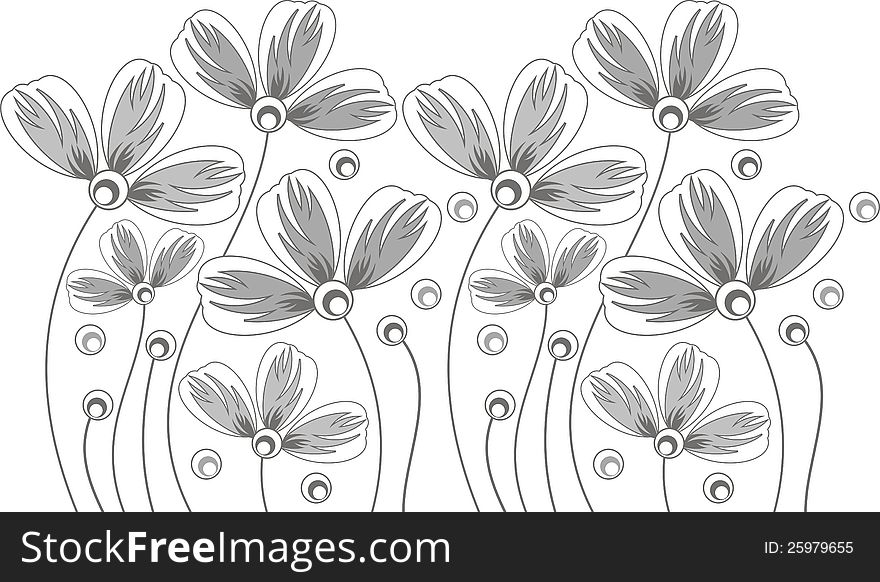 Vector flower border for beautiful designing and printing