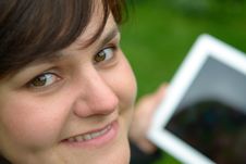Yougn Woman With Tablet Pc Royalty Free Stock Photos Yougn Woman With Tablet Pc Royalty Free Stock Photos