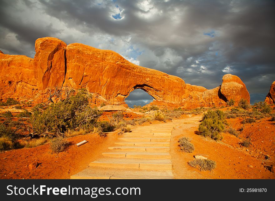 Door Arch In Arches National Park, Utah