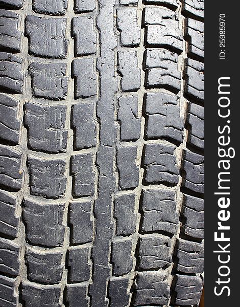 The texture of old tyre tread. The texture of old tyre tread