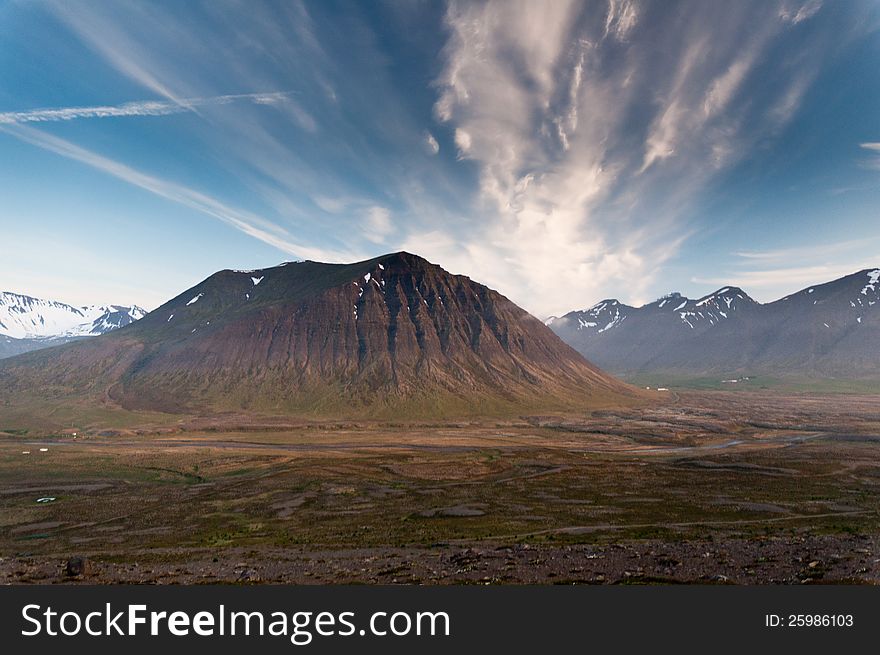 Huge Mountains In Iceland In Wonderful Light