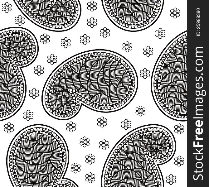 Vintage ornate seamless pattern for designing and printing