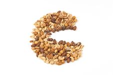 Mixed Nut Kernels In Eat Shape Royalty Free Stock Image Mixed Nut Kernels In Eat Shape Royalty Free Stock Image