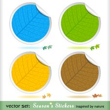 Premium Four Seasons Sale/ Offer Labels Royalty Free Stock Photography Premium Four Seasons Sale/ Offer Labels Royalty Free Stock Photography