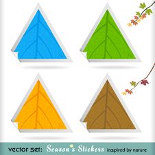 Premium Four Seasons Peeling Labels Royalty Free Stock Image Premium Four Seasons Peeling Labels Royalty Free Stock Image