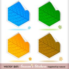 Premium Four Seasons Peeling Labels Stock Photography Premium Four Seasons Peeling Labels Stock Photography