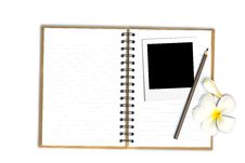 Photo Frame On Note Book With Flower Stock Photography Photo Frame On Note Book With Flower Stock Photography