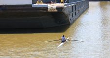 A Rower With A Challenge Royalty Free Stock Image