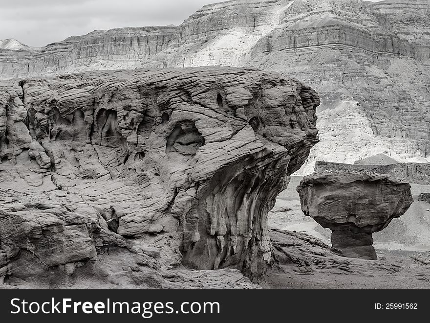 Geological Formations In Timna Park, Israel