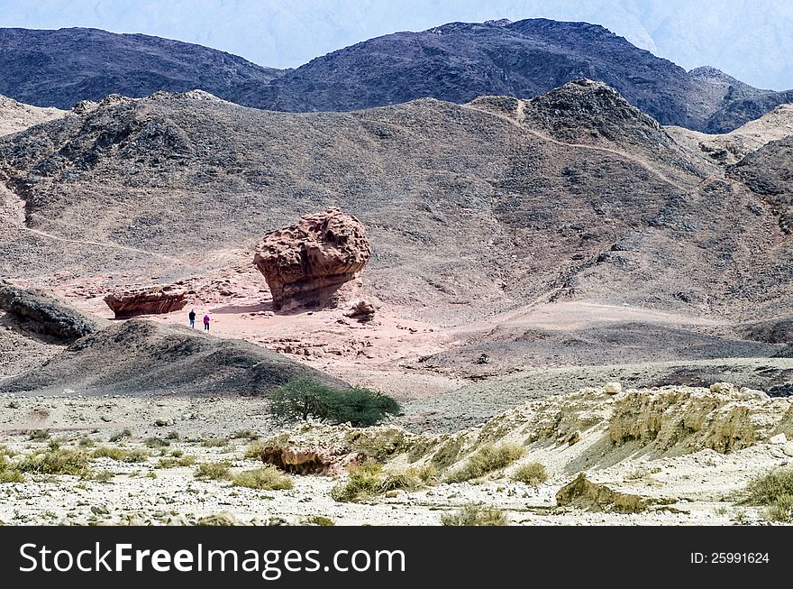 Geological formations in Timna park, Israel