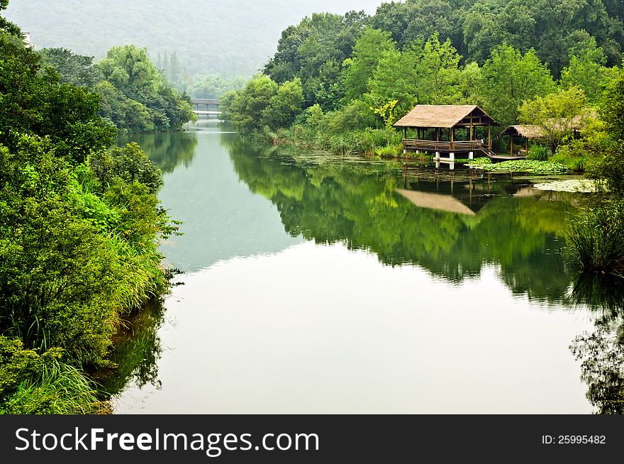 The beautiful scenery in Hangzhou. The beautiful scenery in Hangzhou