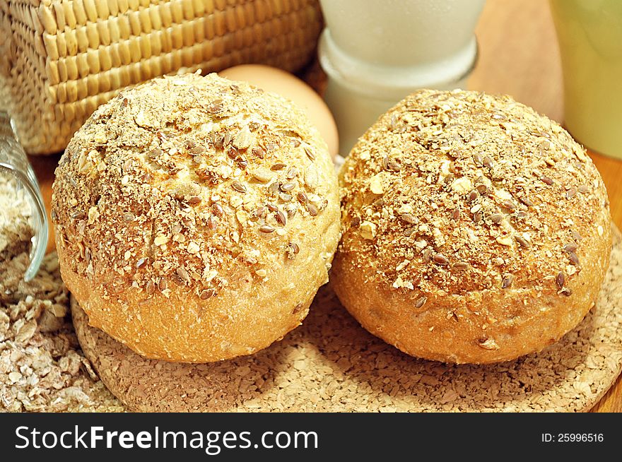 Rye multigrain breads for breakfast