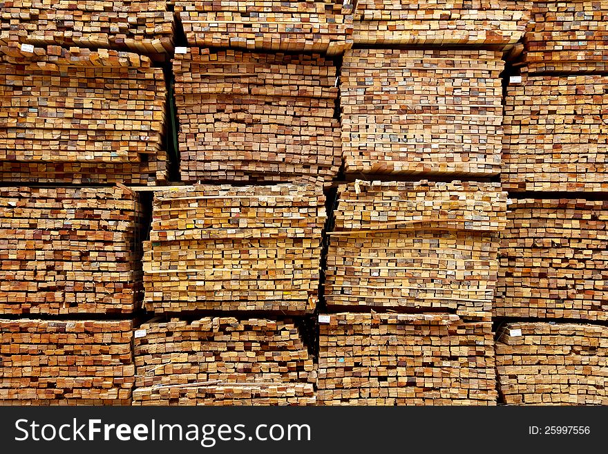 Stack of timber wood